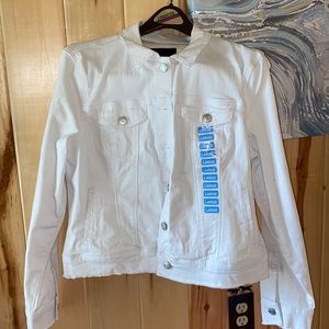 White jean jacket